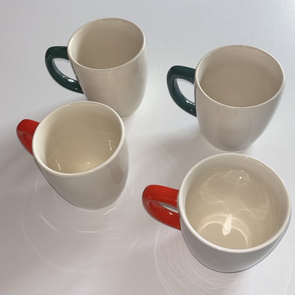 RAE DUNN Pair of Nutcracker Happy Holidays Mugs Red Ceramic 20 Ounces - Picture 12 of 16